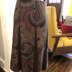 Etro paisley wool skirt - size 46